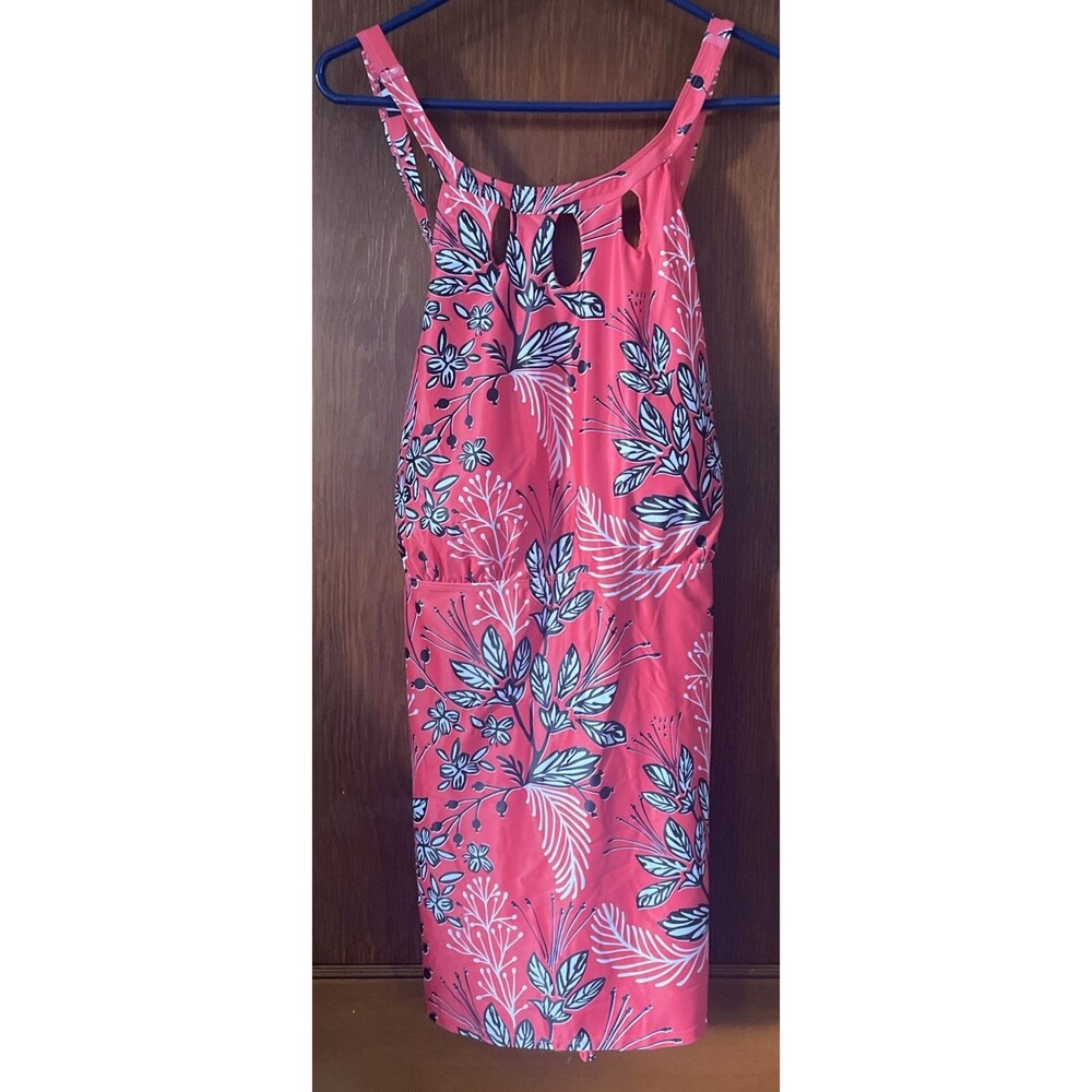 Aqua Eve Plus Size Tankini Swim dress  Size 26W NWT Floral Pink Black White
